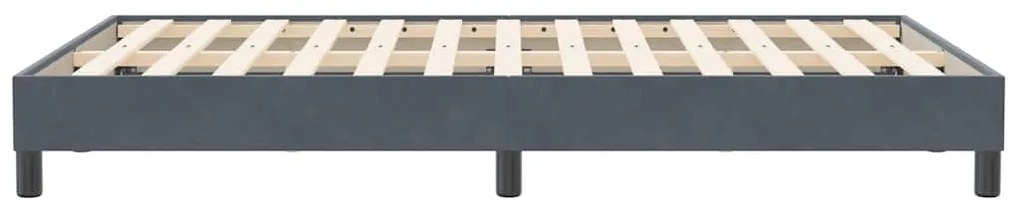 vidaXL ágykeret matrac nélkül Sötét szürke 120x210 cm Velvet