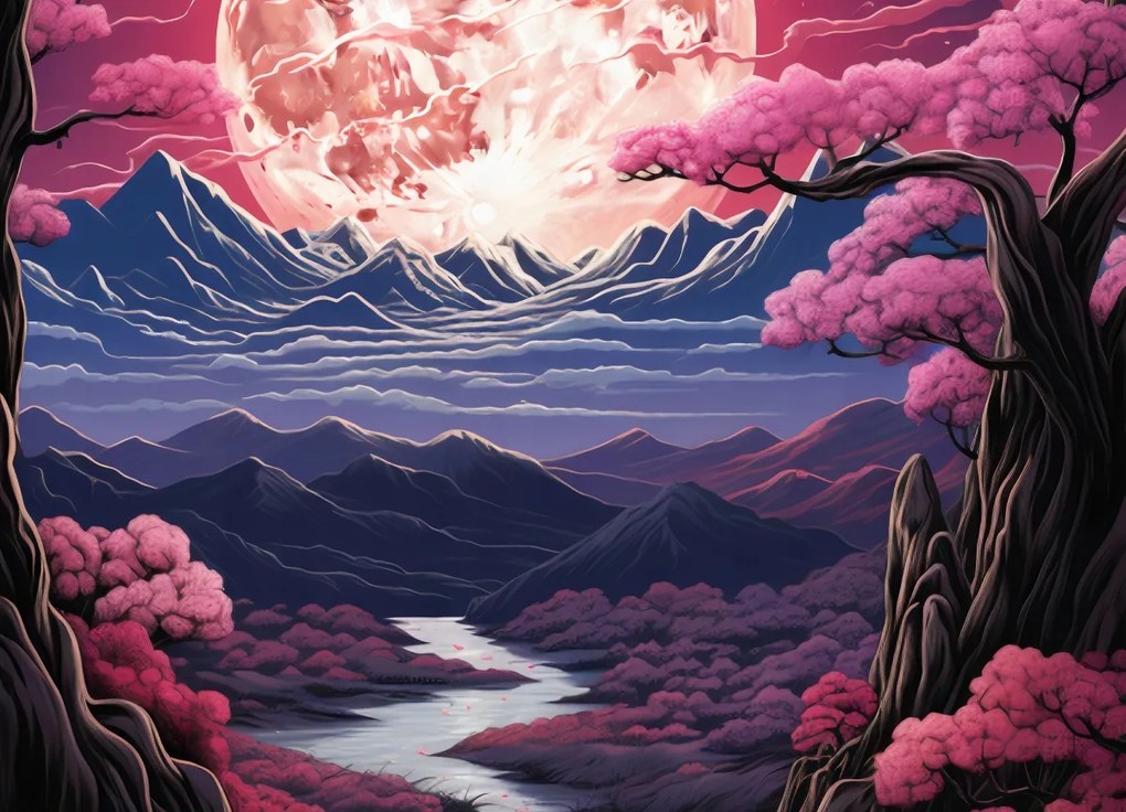 Poszter 18x13cm Rózsaszín Álmok Földje