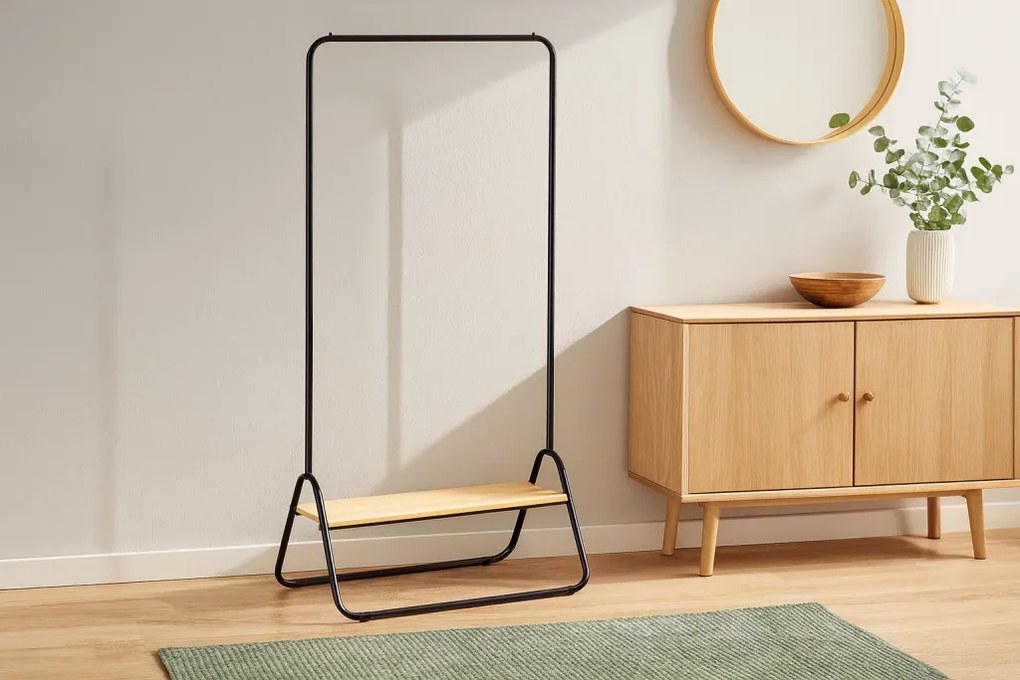 Kerek puff fa lábakkal 30 x 28 cm