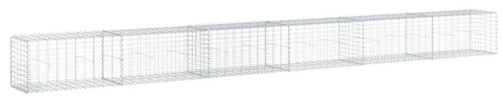 horganyzott vas gabion kosár fedéllel 600 x 50 x 50 cm
