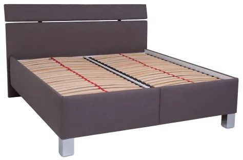 Kárpitozott ágy tárolóhellyel, matrac nélkül ALIS 160x200 cm barna