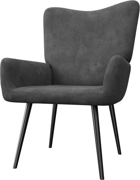 Kordbársony karosszék kényelmes szürke