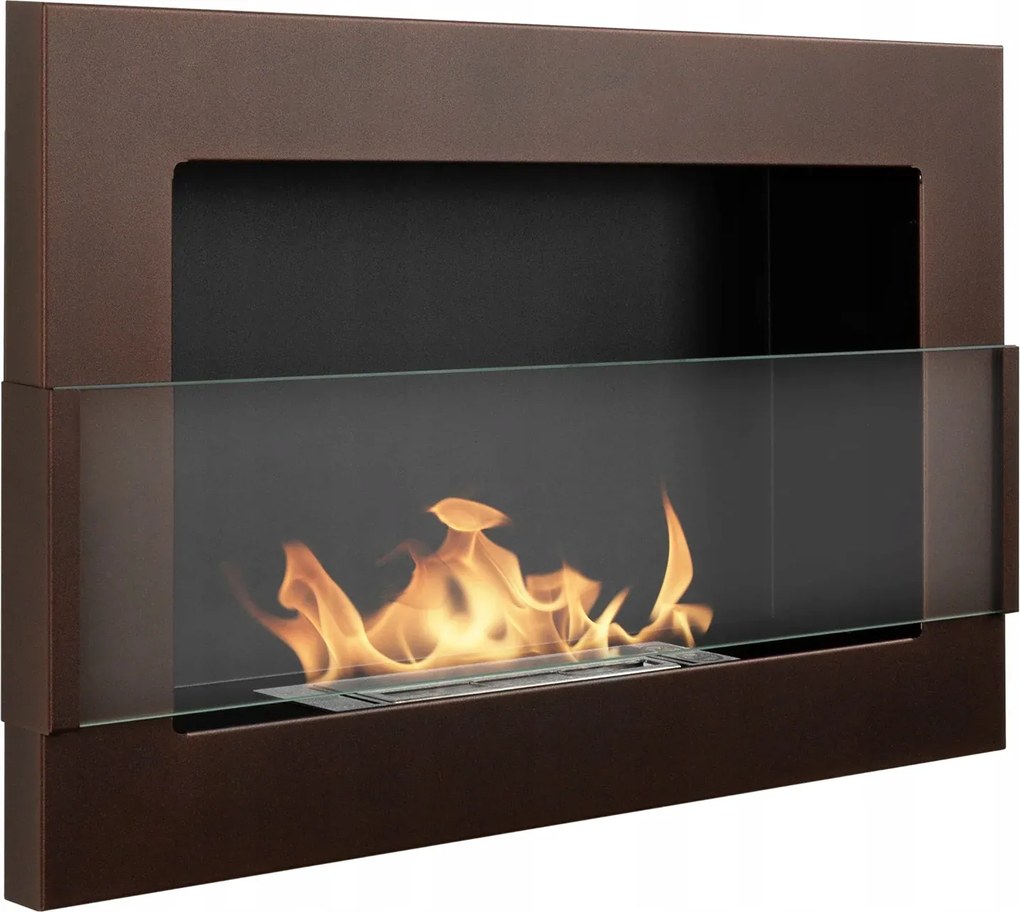 Függő biokandalló üveggel 650x400 szerkezeti barna matt