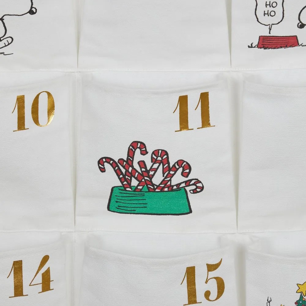 SANTA IS COMING adventi naptár 123 x 71 cm, Snoopy