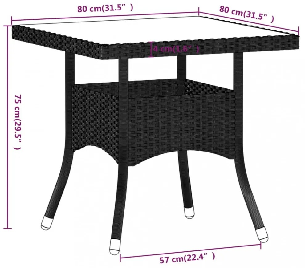 5 részes szürke polyrattan/tömör akácfa kerti étkezőgarnitúra