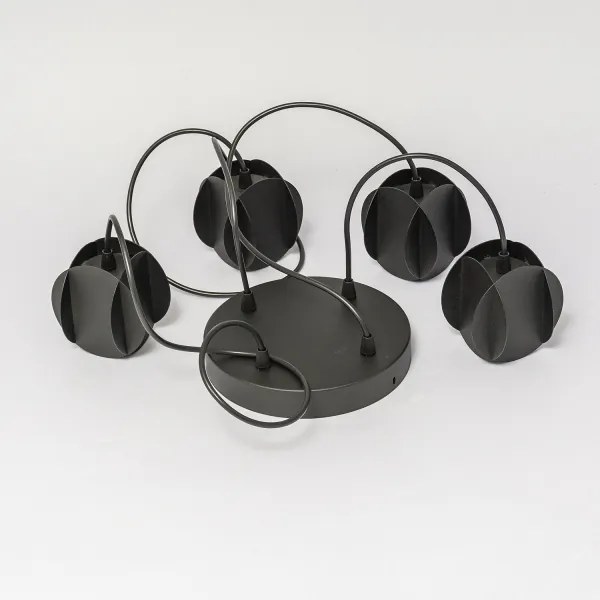 Kábeles függőlámpa GAMBIT 4xGU10/10W/230V fekete