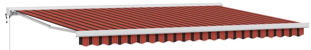 Behúzható napellenző narancssárga és barna 500 × 300 cm