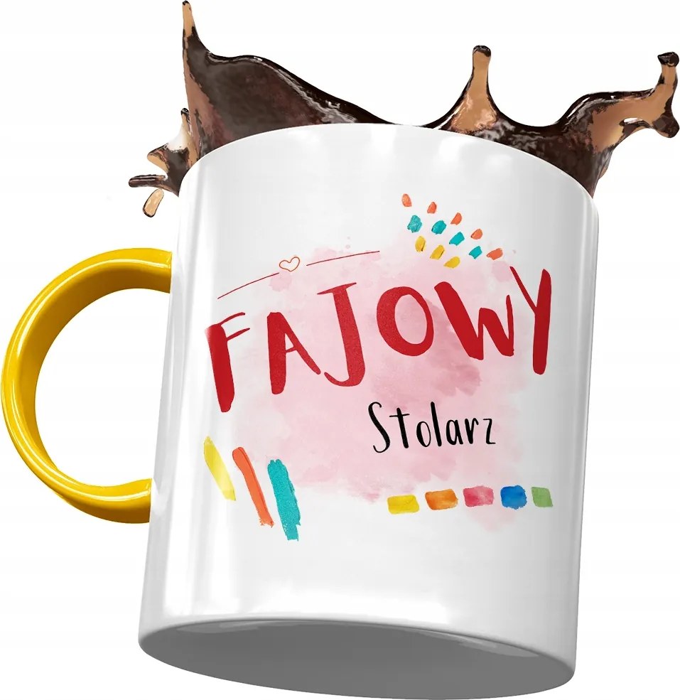 Sárga Bögre Asztalosnak Cool Asztalos Ajándék Nyomtatott Fotóval