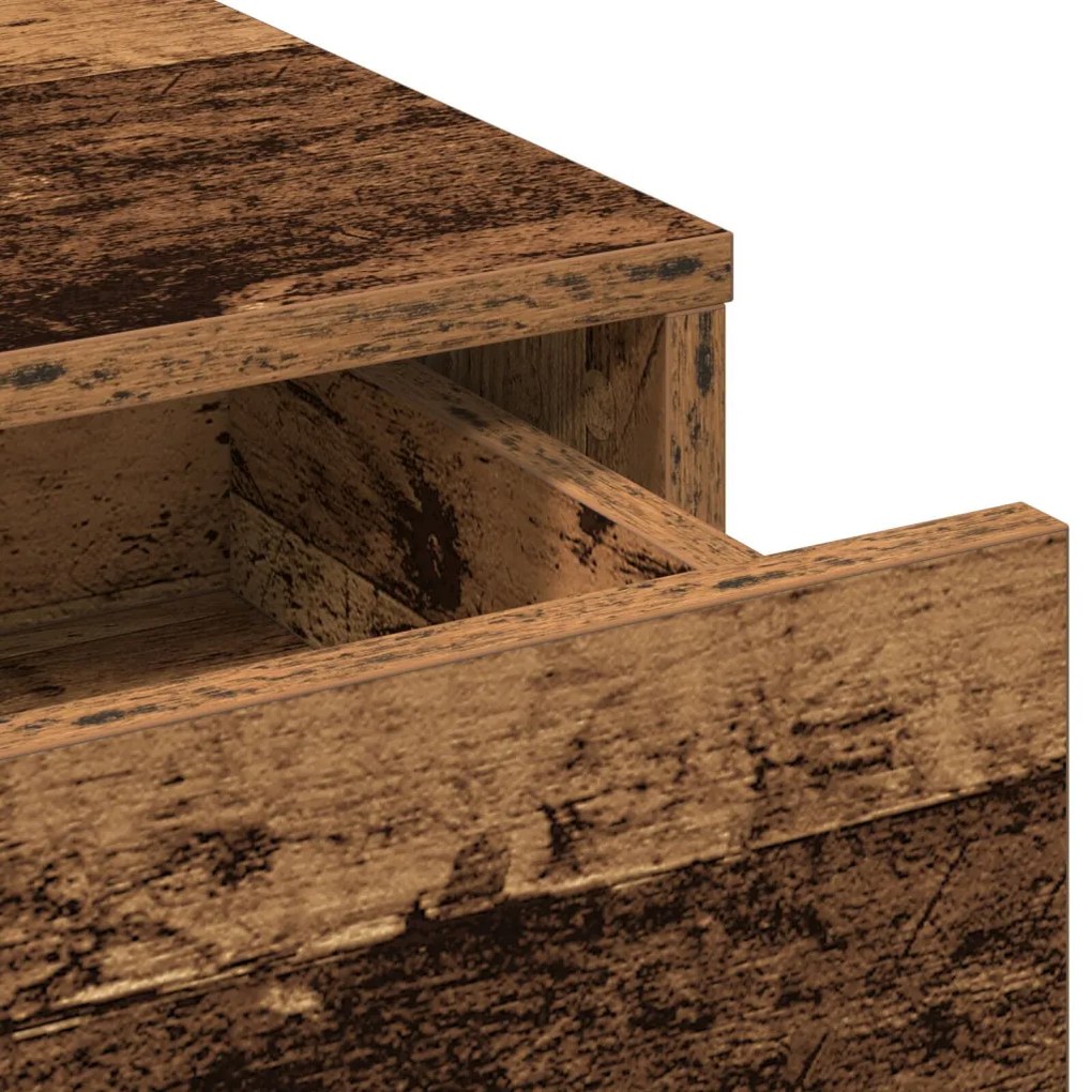 Sminktükör fiókkal polcokkal Öreg fa 50 x 41 x 135 cm Faanyag