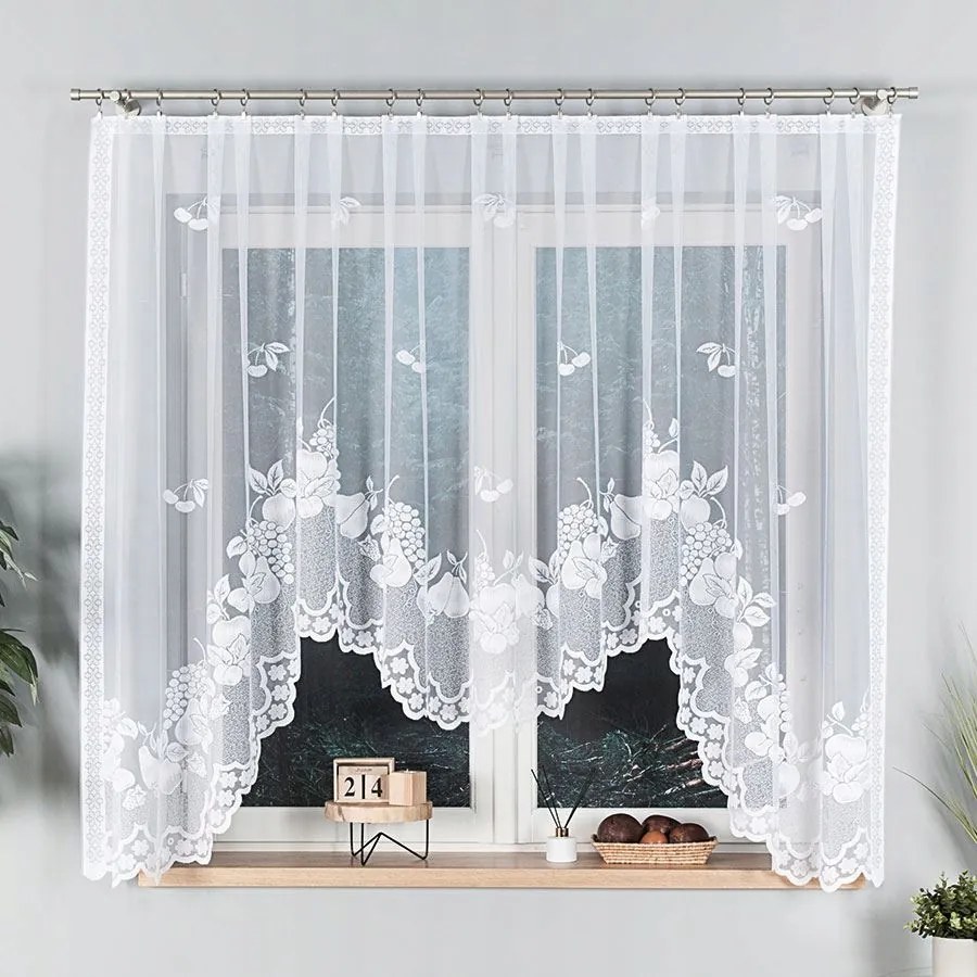 Penelope Jacquard készfüggöny, alul kivágással 400x160 cm