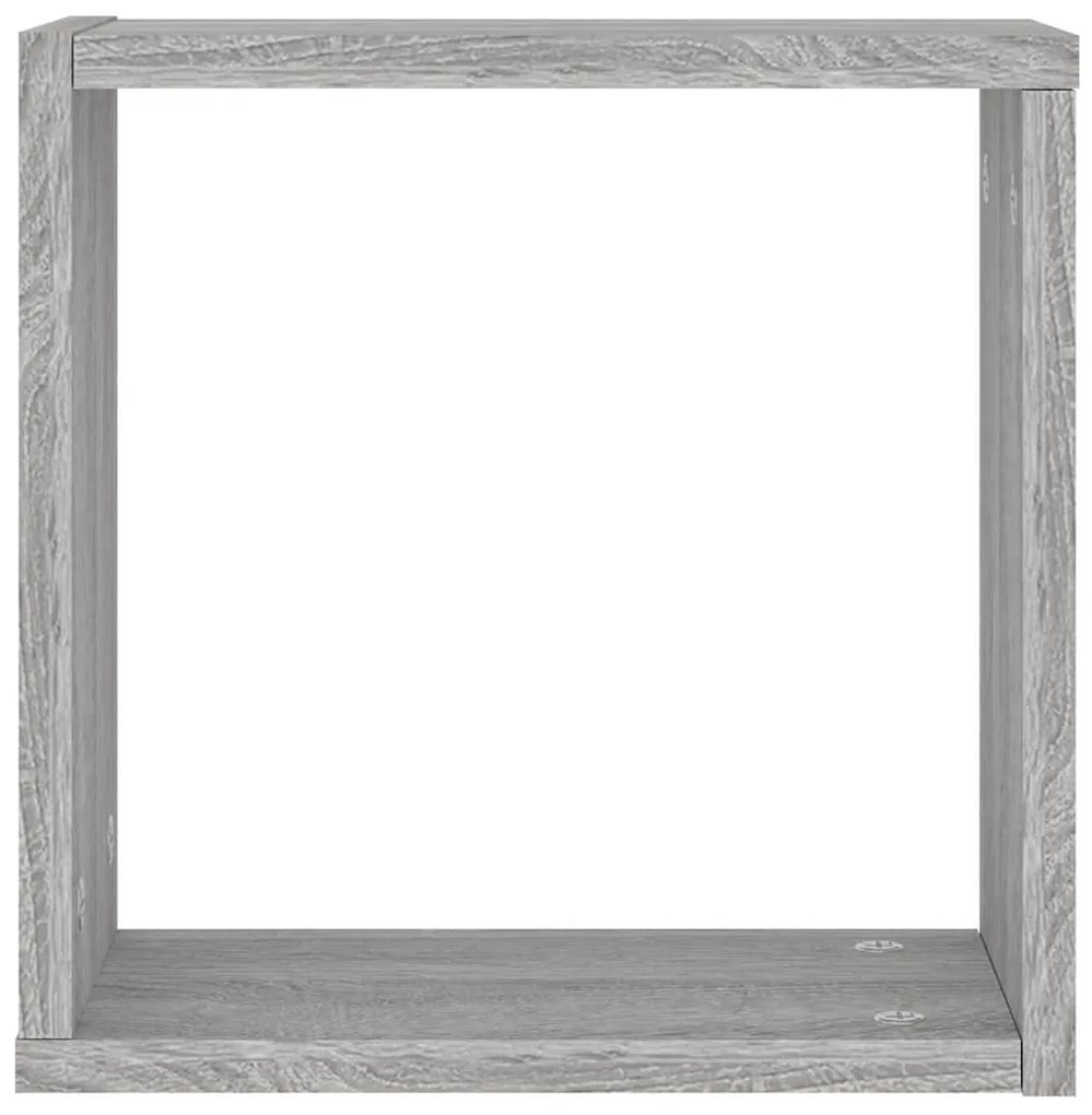 2 db szürke sonoma fali kockapolc 30 x 15 x 30 cm