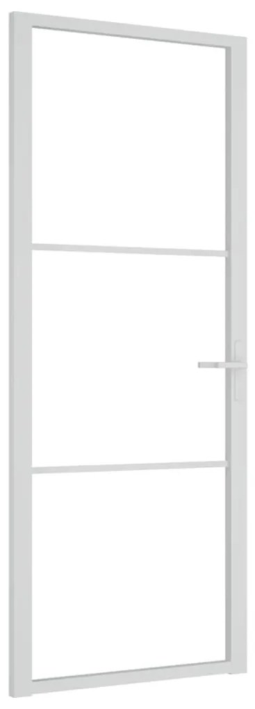 Fehér ESG üveg és alumínium beltéri ajtó 83 x 201,5 cm