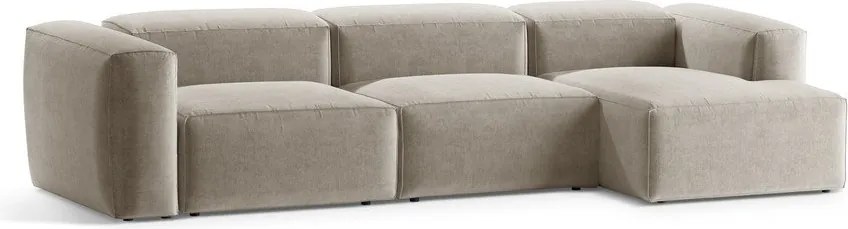 Bézs sarokkanapé (jobb oldali-heverő résszel) Bergamo – Cosmopolitan Design