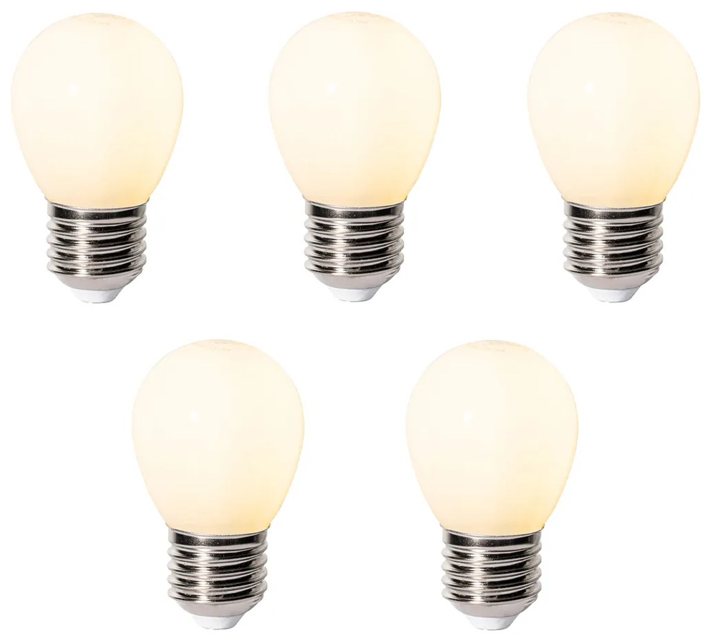 5 db E27 dimbare LED lamp P45 opaal glas 3W 250 lm 2700K