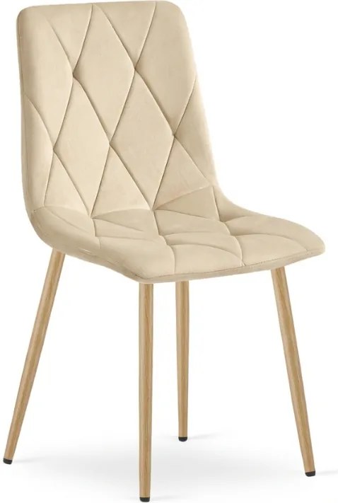 Krém színű bársony szék LIBRA BUTTER CREAM