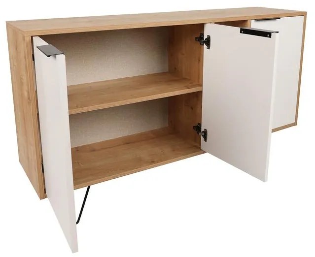 Konzolasztal Clara Console - Oak, Fehér