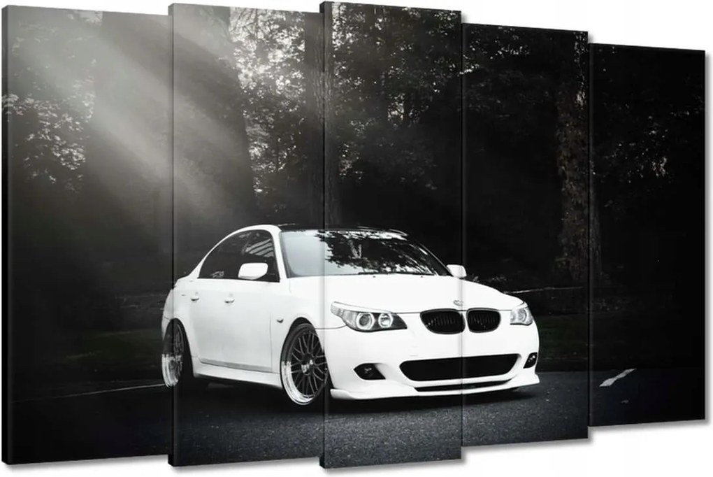 Vászonkép 150x95 Fehér Bmw Szürke Autó