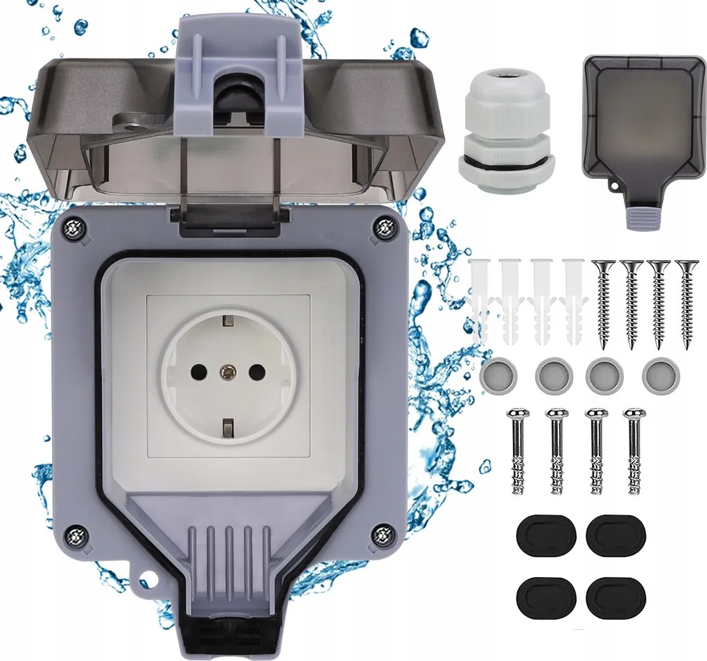 Egyetlen Kerti Aljzat Kültéri Elektromos Vízálló Aljzat