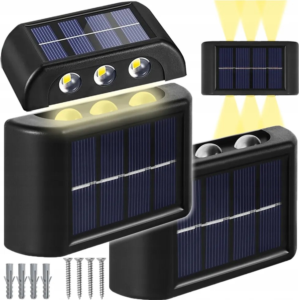 Kerti fali lámpa Arsa Go fekete integrált Led fényforrás 10 W