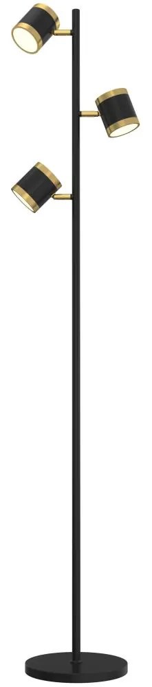 Wofi 3003-304S - LED Dimmelhető állólámpa TOULOUSE LED/21W/230V fekete/arany