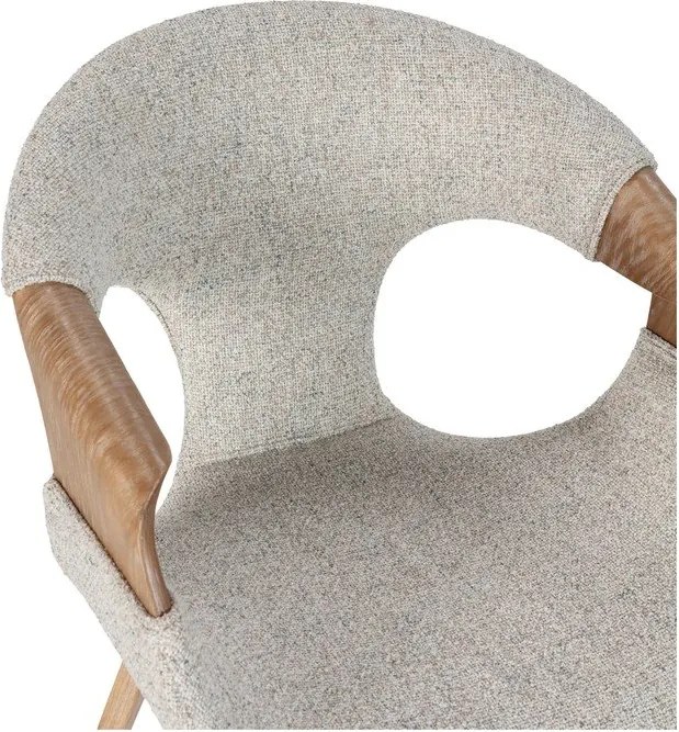 Bézs kárpitozott karfás étkezőfotel szett 2 db-os Elif – MOME