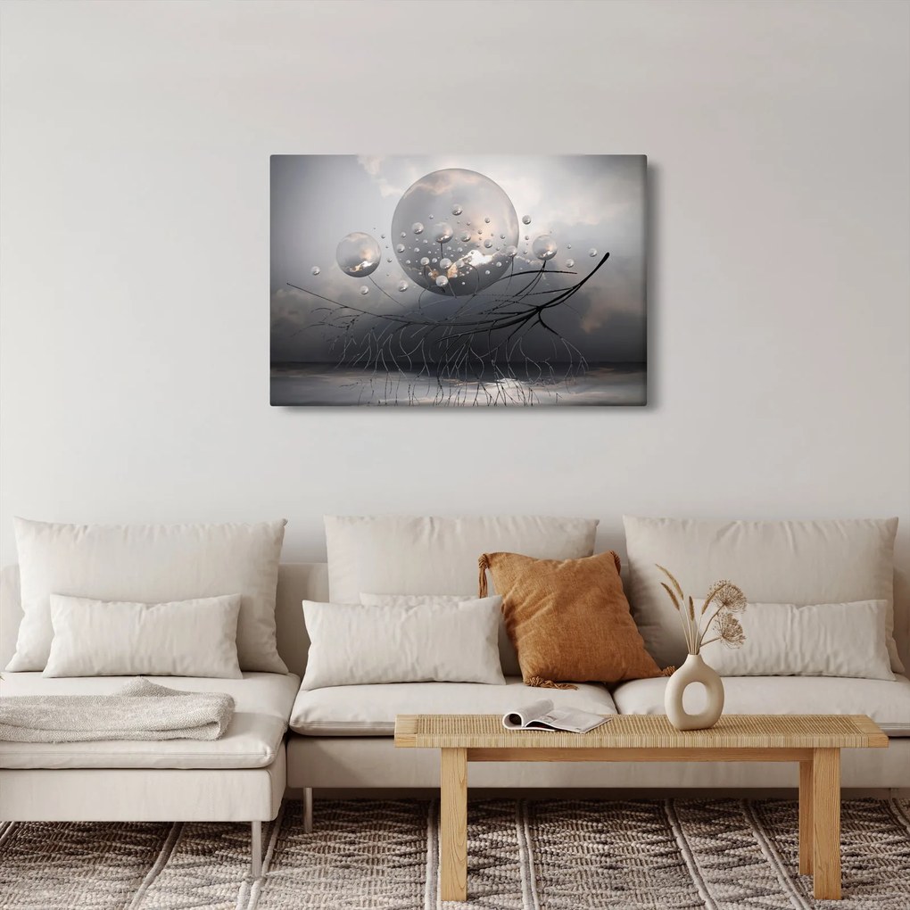 Absztrakt gömbök képe (90x60 cm)