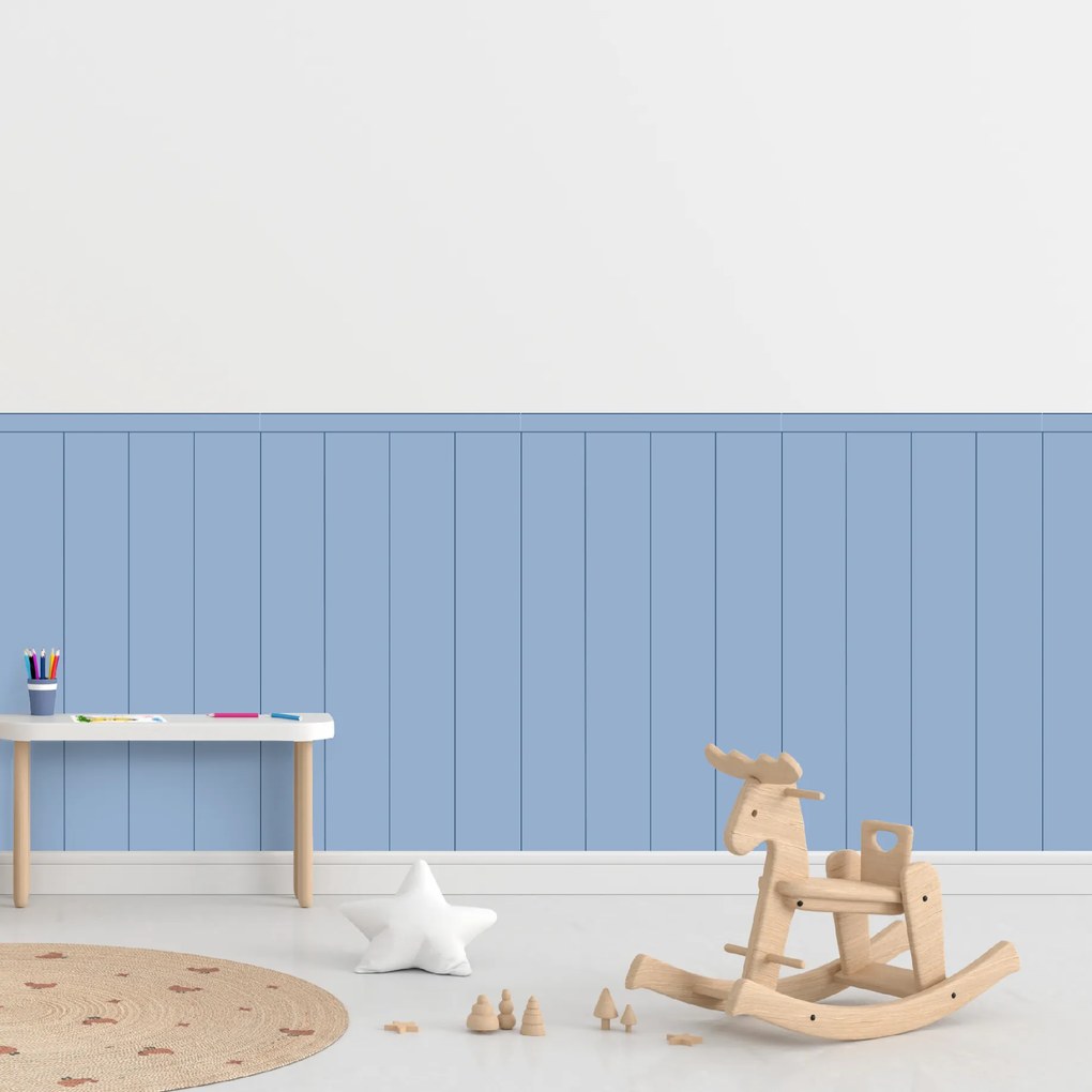 PIPPER. Textil öntapadó tapéta - Egy téglalap - Acélkék színű Méret: 80cm, Szín: Kombináció