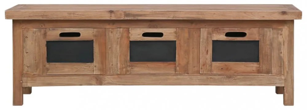 tömör mahagóni TV-szekrény 3 fiókkal 120 x 30 x 40 cm