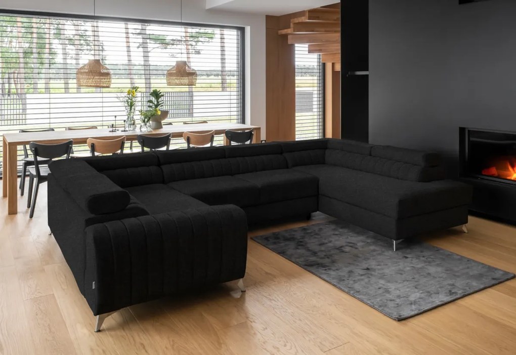 ERMES U alakú ülőgarnitúra, 347x92x202, Vero 10, jobb