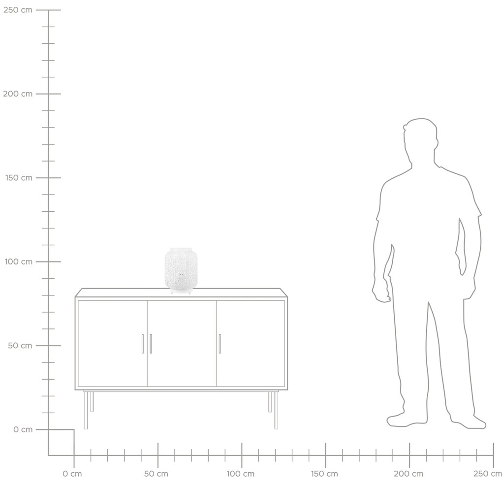 Marokkói fehér fém asztali lámpa 27 cm SOMES Beliani