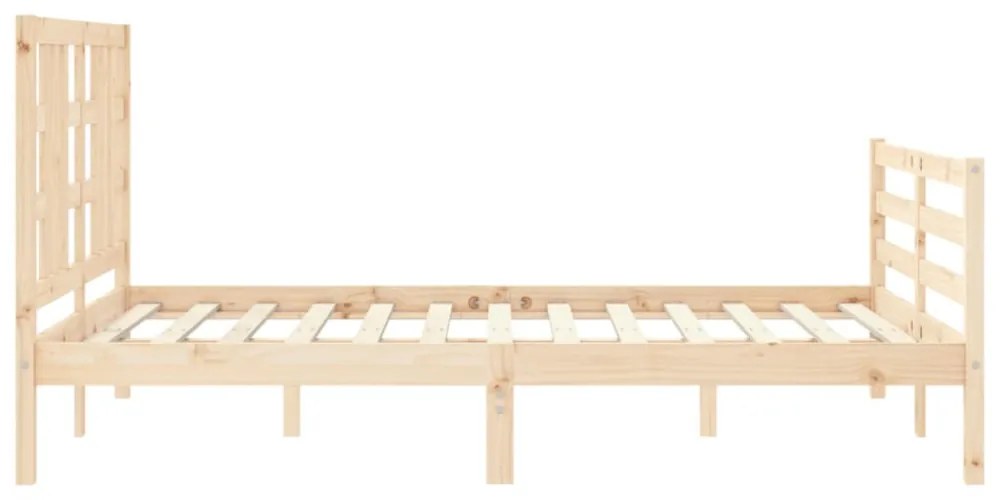 tömör fa ágykeret fejtámlával 160 x 200 cm