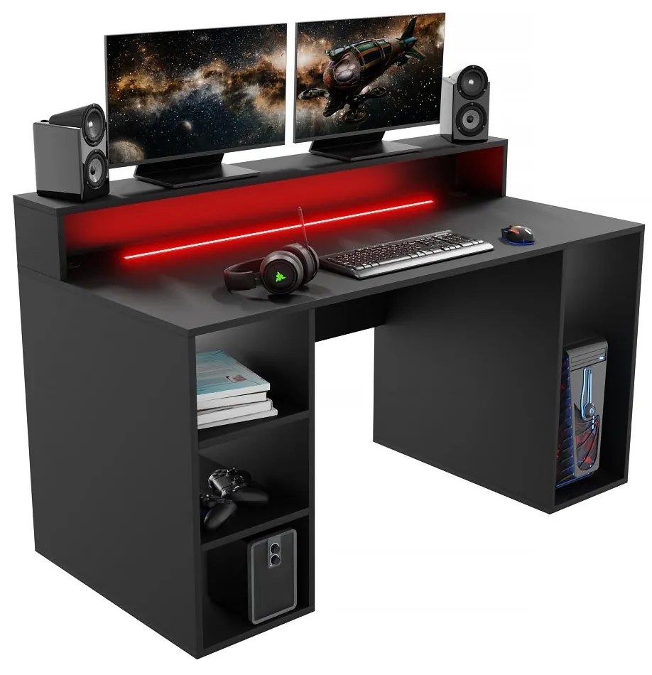 Gamer PC asztal Endechor (fekete). 1054994