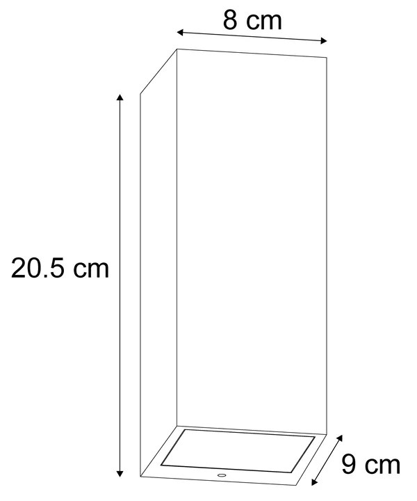 Skandináv fali lámpa fa 2-lámpás GU10 70mm IP54 - Baleno