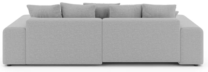 Világosszürke kinyitható tárolóhelyes sarokkanapé (variálható sarok) Luma – Ropez