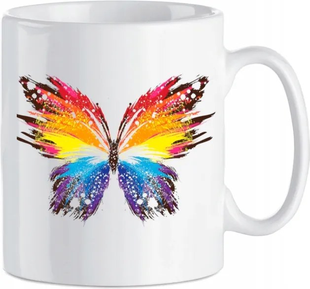 Színes nyomott mintás bögre Pillangó 330 ml