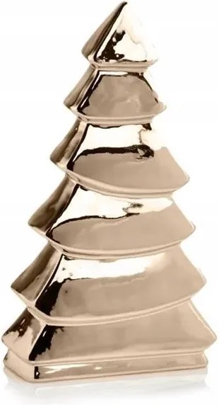 Kerámia karácsonyfa arany karácsonyi figura 23 cm