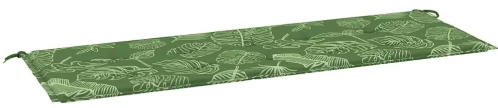 levélmintás oxford szövet kerti padpárna 150x50x4 cm