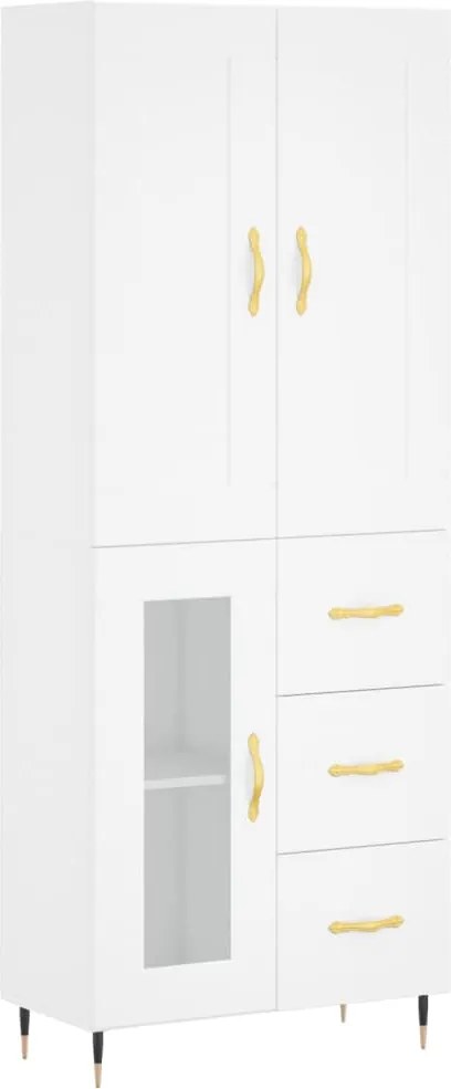 vidaXL fehér szerelt fa magasszekrény 69,5 x 34 x 180 cm