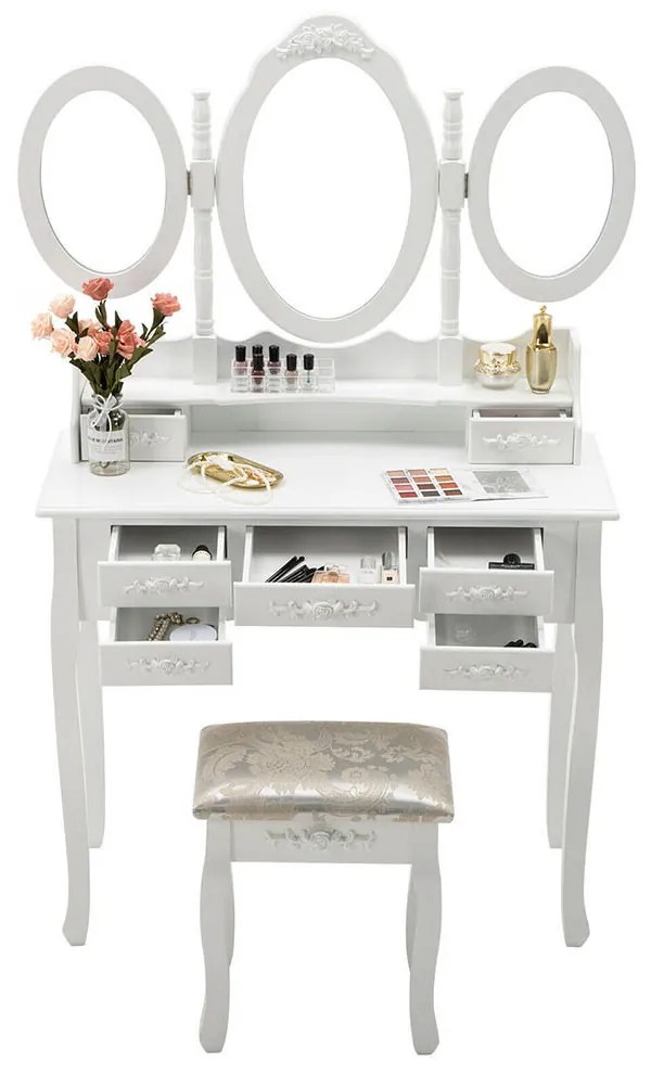 Fésülködő asztal Milano, több színben-fehér