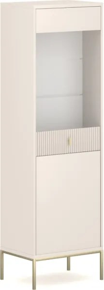 Üveges vitrin kasmír színben. MAGGIORE