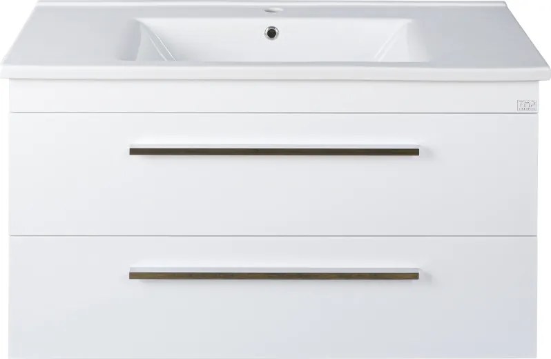 TMP VIVA 100 fali fürdőszobabútor - Sanovit ATRIA 9100 porcelán mosdóval - 101 x 46 cm