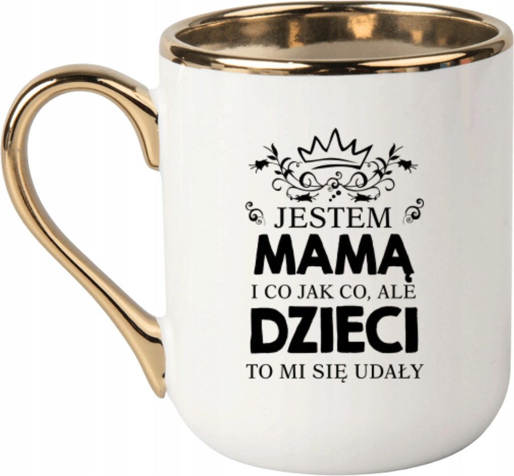 Bögre Fehér Arany Ajándék Vicces Anyák Napja Anya Vagyok