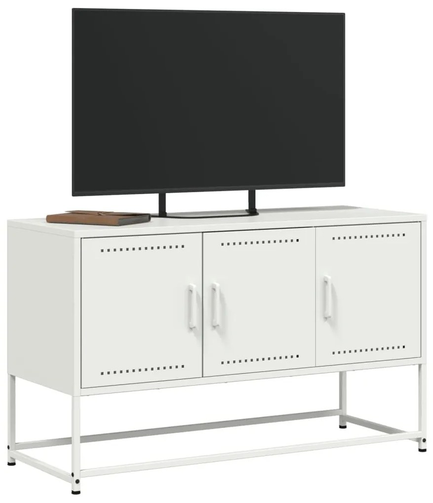 fehér acél TV-szekrény 100,5x39x60,5 cm