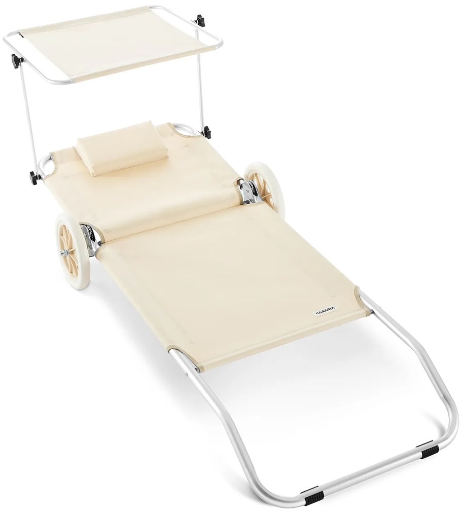 Deuba Kreta alumínium napozóágy - bézs