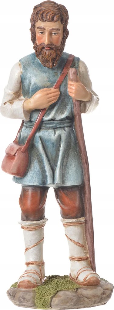 Karácsonyi Betlehem Figura 'vándor Bottal' 30cm magas figurákhoz