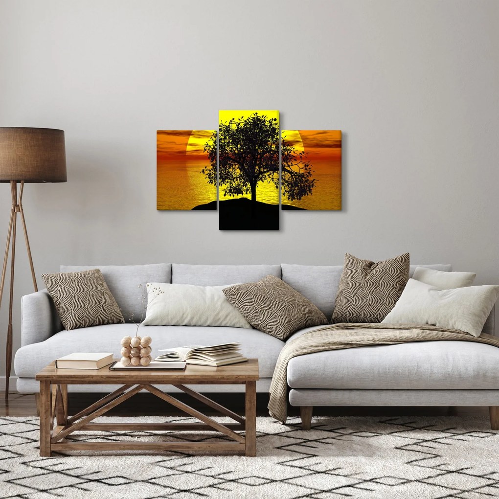 Egy fa sziluettjének képe (90x60 cm)