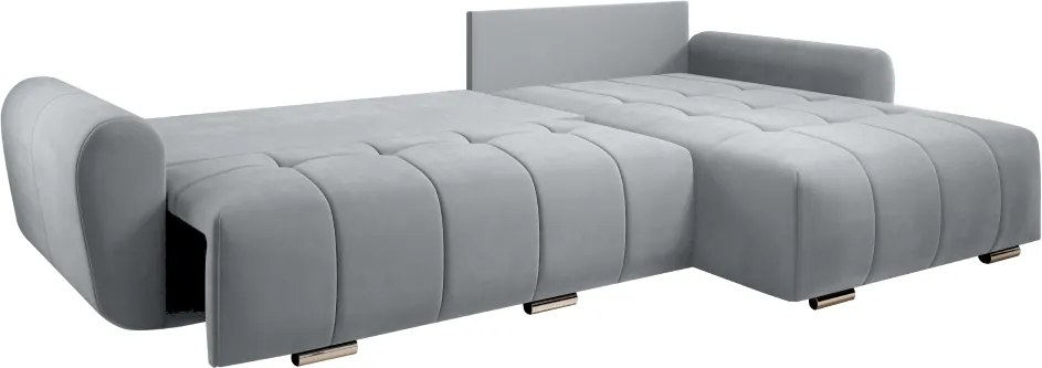 Univerzális ülőgarnitúra, világosszürke szövet, LONGA ROH