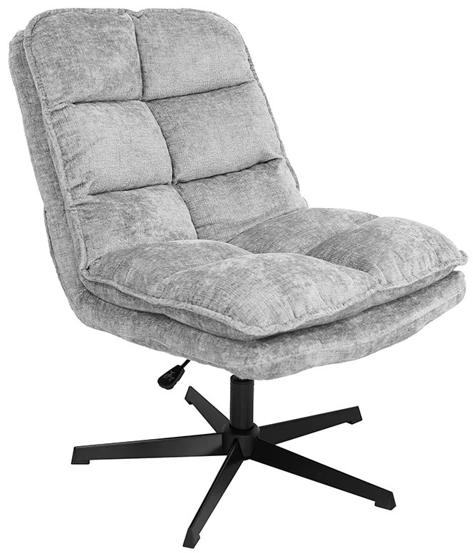 Relaxační forgó fotele KATANIA lábtartóval, világosszürke