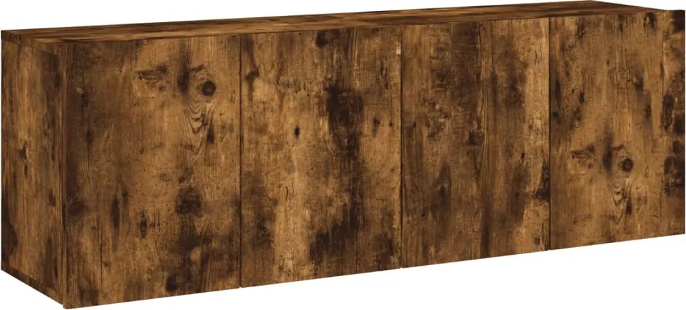 vidaXL 2 db füstös tölgy színű fali TV-szekrény 60 x 30 x 41 cm