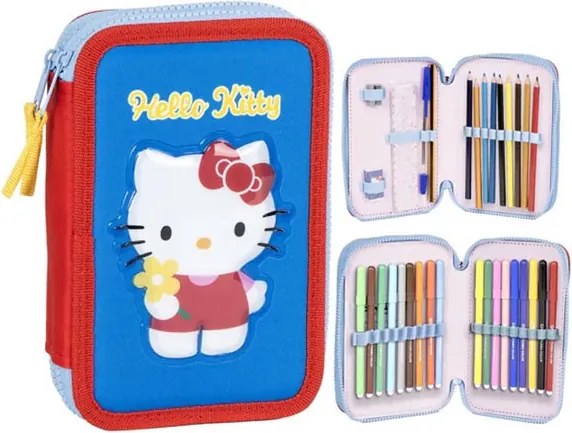 Hello Kitty Blue tolltartó töltött 2 emeletes